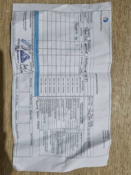 Contoh Foto Delivery Note